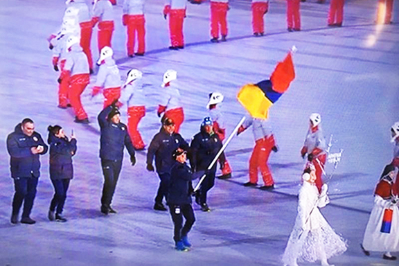 Team Armenia marches in PyeongChang Olympics International Armenia
