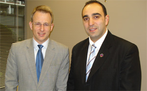 Picture above: Paul Fletcher MP (left) and Varant  Meguerditchian of ANC Australia