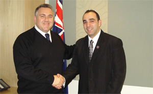 Picture above: Joe Hockey MP (left) and Varant  Meguerditchian of ANC Australia (Getty)