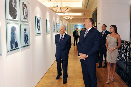 Shimon Peres and Ilham Aliyev in Baku
